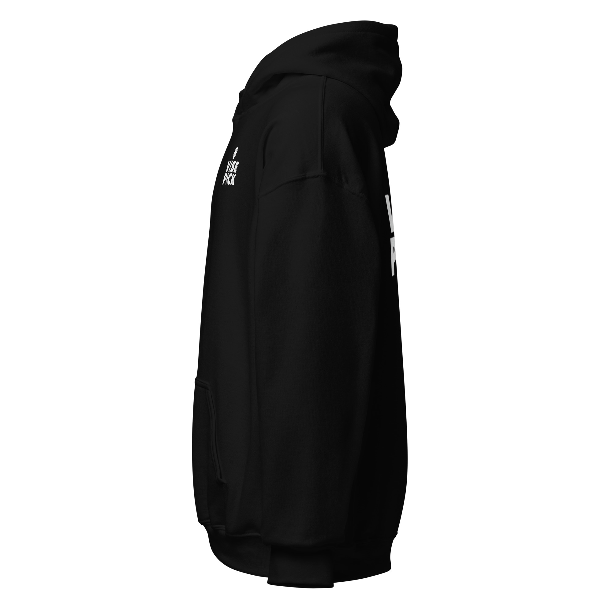 Unisex Hoodie Logo Front and Back (Black) - Image 3