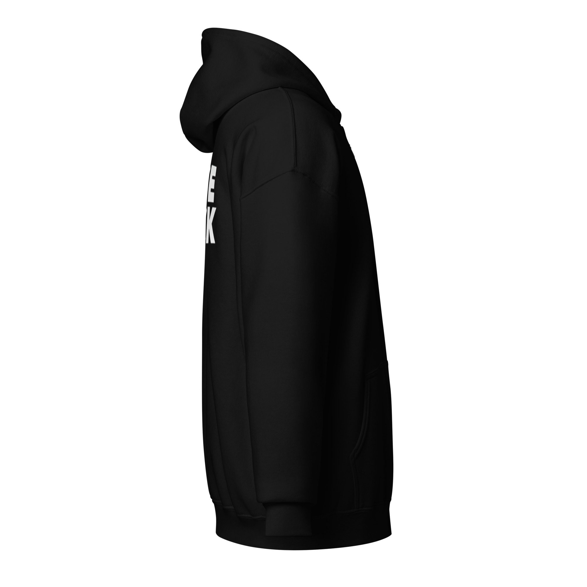 Unisex Heavy Blend Zip Hoodie Logo Front and Back (Black) - Image 8